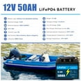 thumbnail image 3 of 4 Pack 12V 50Ah LiFePO4 Lithium Battery with Smart BMS for RV, Solar, Trolling Motor, 3 of 8