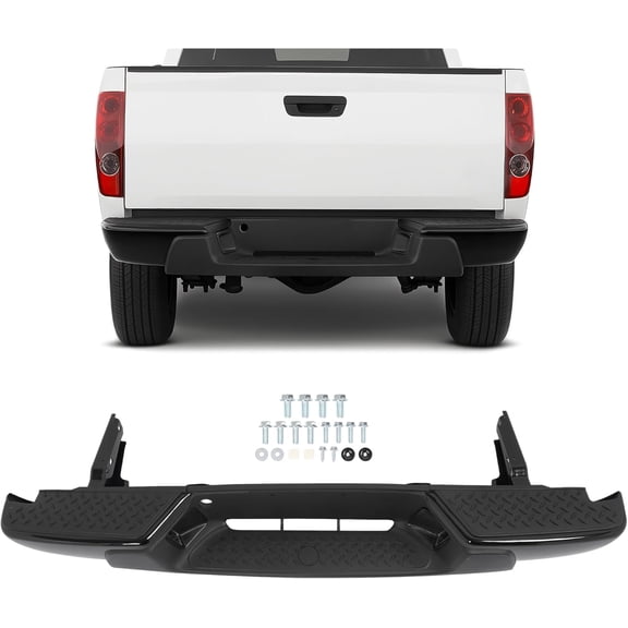 Kojem Rear Bumper for 2004-2007 Chevy Chevrolet Colorado/GMC Canyon NOT Fit Xtreme Models OR Models with Towing Package Replace for GM1103146