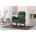 thumbnail image 3 of Tcbosik Rocking Chair for Nursery, High Back Glider Rocker Uplostered Armchair for Nursery, Comfy Armchair with Side Pocket for Living Room, Bedroom (Emerald Green), 3 of 9