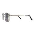 thumbnail image 3 of Mens Luxury Classical Narrow Rectangular Metal Rim Pimp Sunglasses Silver Black, 3 of 4