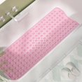 thumbnail image 2 of Alfombrilla de ducha AmazerBath, antideslizante, 101,6 x 40,64 cm, para bañera, color rosa transparente, 2 of 8
