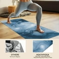 thumbnail image 4 of Blue White Marble Pattern Hot Yoga Mat Towel Non Slip for Hot Yoga - Quick-Drying Yoga Mat Cover with 4 Corner Pockets with Travel Bag - Hot Yoga Towel Non Slip Grip Moisture Wicking Sweat 70"x26", 4 of 6