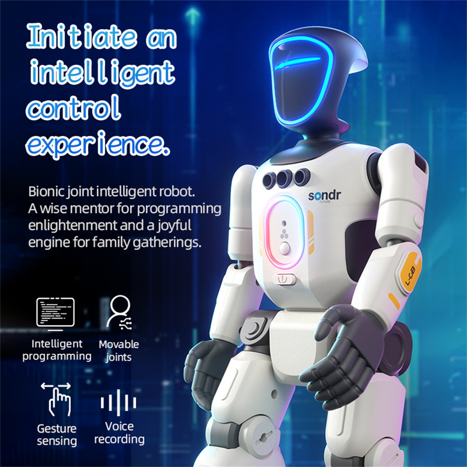 Singing Dancing RC Robot with Gesture Sensing Control, Programmable Smart Robot with Bionic Joints, USB Rechargeable Interactive Robot