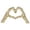 Gold, variant on Skeleton Hands Heart Decor, Skull Hand Decor for Desk Shelf, Gothic Heart Hands Sculpture, Halloween Skeleton Decor, Dark Romance Love Ornament for Living Room Coffee Table Centerpiece