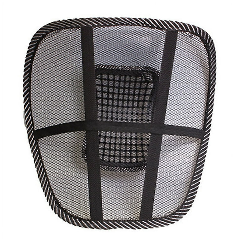 Car Seat Office Chair Massage Back Lumbar Support Mesh Ventilate Cushion  Pad Black Mesh Back Lumbar Cushion for Car Driver - AliExpress