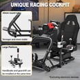 thumbnail image 6 of Marada Racing Simulator Cockpit Stand with Game Seat for G25 G27 G29 G920 T80 T150 T248 PC, 6 of 21