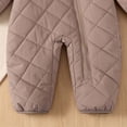 thumbnail image 5 of Faraee Unisex Toddler Quilted Padded Winter Romper Baby Bear Embroidery Hooded Ear Zip Up One Piece Jumpsuit Warm Infant Outer Snowsuit for Boys Girls Cold Season Wear, 5 of 6