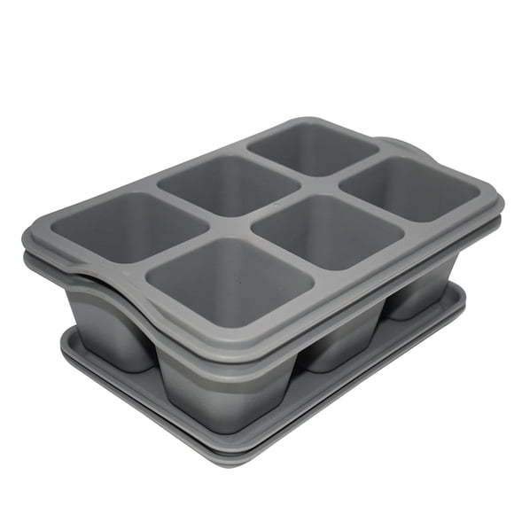 Kit 2 Charola moderna rectangular para suculentas Smart Garden Gris