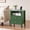 Green-nightstand, variant on Fluted Nightstand with Charging Station, 21"Wide Modern Bedside Table with 2 Drawers & Open Shelf, Wood End Table with Storage & Metal Handle for Bedroom, Living Room,Green