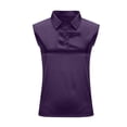 thumbnail image 5 of NuoCaiYun Women's Silk Satin Tank Tops Dressy Lapel V Neck Work Shirts 2026 Summer Sleeveless Tshirt Slim Fit Solid Color Blouses Tee, 5 of 6