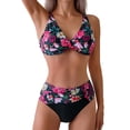 thumbnail image 2 of Traje de baño de 2 piezas para mujer, trajes de baño para mujer, bikini de dos piezas con espalda descubierta y vendaje, conjunto de ropa de playa para mujer, 2 of 4
