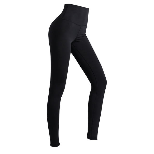 Pantalones de yoga elásticos Pantalones deportivos delgados Levantamiento de cadera de cintura alta, Negro, M Advancent AP1024-14B