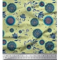 thumbnail image 1 of Soimoi Satin Silk Fabric Floral Mandala Artistic Fabric Prints by Yard 42 Inch Wide, 1 of 1