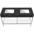 thumbnail image 5 of Meridian Furniture Marmo Black Engineered Stone Bathroom Vanity, 5 of 9