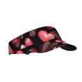 thumbnail image 2 of Daiia Ladybugs and Red Hearts Pattern Sport Sun Visor Hats Visor Cap Adjustable Empty Top Baseball Cap Cotton Ball Caps for Women and Men, 2 of 8