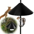 thumbnail image 1 of 18-inch Wrap Around Squirrel Baffle Anti Rust Raccoon Proof Bird Feeder Station Protection Guard Black hook style, 1 of 9