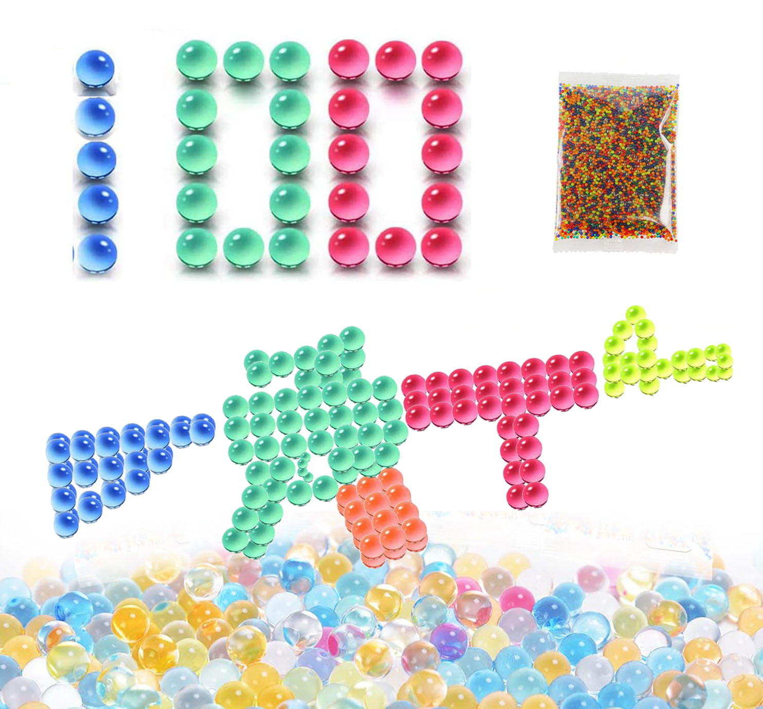 I can calculate how much you need 35 colors vase filler decor water beads 