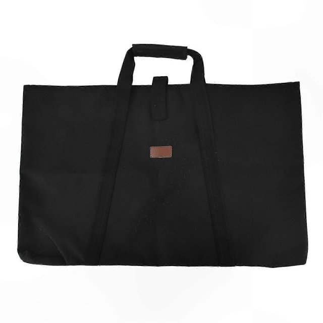 Black Waterproof Ox Cloth Folding Table Storage Bag with Sponge Interlayer for Outdoor Picnic Use