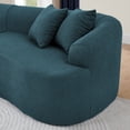 thumbnail image 3 of Furniliving 104" Curved Modular Sectional Sofa, No Assembly, 4-Seater Extra Deep & Wide Seat Cloud Couch with 4 Throw Pillows, Modern Sleeper Sofa for Living Room & Bedroom, Blue, 3 of 11