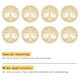 thumbnail image 4 of 1 caja de pegatinas autoadhesivas de latón para álbumes de recortes, para manualidades con resina epoxi, patrón del árbol de la vida, dorado, 20 mm, 8 unidades/caja, 4 of 5