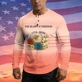 thumbnail image 2 of 250 Anniversary Usa Shirt Mens American Flag Print Casual T-Shirt Button Up Henley Pullover Tops 4th of July Outfits for Men, 2 of 8