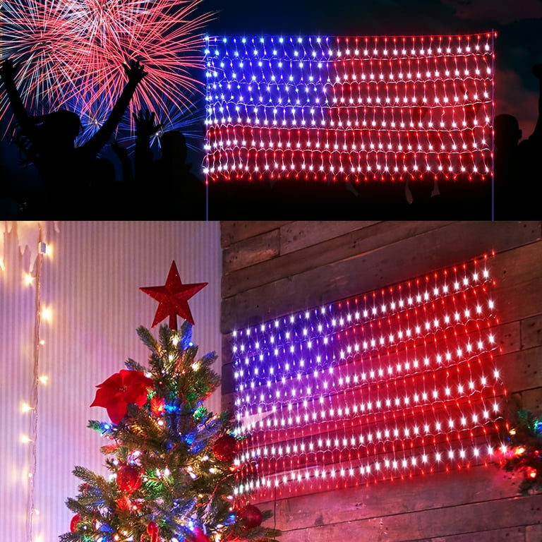 American Flag Christmas Lights