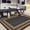 Black Brown, variant on ZACOO 8'x10' Multi-Border Outdoor Rug, Waterproof UV Resistant Patio Carpet with Corner Ties for Patio Deck Balcony RV Beach Use, Peony Brown