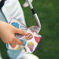 thumbnail image 4 of Golf Towel, Colorful Cartoon Shell Conch Microfiber Waffle Golf Towels for Golf Bag with Carabiner Clip Golf Rag 24x16in, 4 of 8