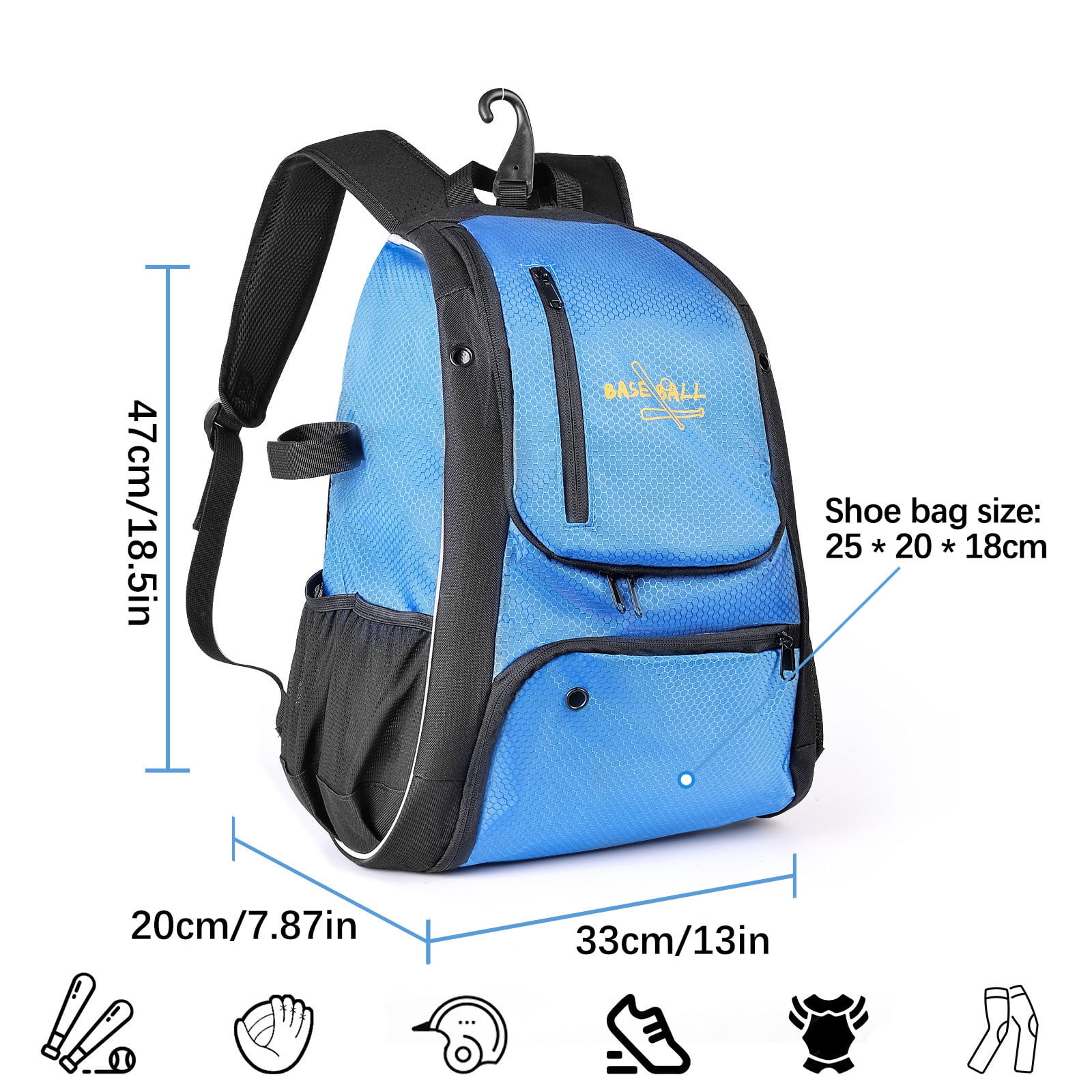 Jubipavy Softball Equipment Large Capacity Baseball Bag Shoulder Multifunctional Backpack Openning Season Sale