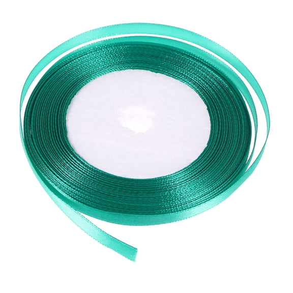 ETEREAUTY Green Silk Ribbon Roll Polyester for Wrapping, Decoration, Sewing, Crafts, and Projects