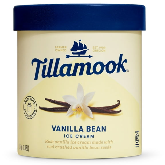 Tillamook Vanilla Bean Ice Cream, 48 oz