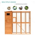 thumbnail image 4 of Pawhut Wood Cat House Enclosure Pet Play Area Feline Sanctuary Home Outdoor w/Ramps, 4 of 9