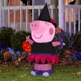 thumbnail image 3 of Gemmy 4 ft Airblown® Blowup Inflatable Peppa Pig in Witch Costume Outdoor Decoration - Pink, 3 of 3