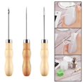 thumbnail image 3 of 3x Sewing Awl Punching Wood Needle Book Binding Handle Needle for Candle Making Canvas, 3 of 9