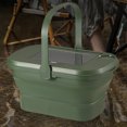 thumbnail image 4 of Cesta De Picnic Cesta plegable para acampar, equipo, contenedor de frutas y alimentos para exteriores (verde) Likrtyny Para Estrenar, 4 of 6