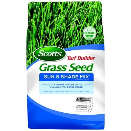 Scotts Turf Builder Grass Seed Sun & Shade Mix, 7 lbs., Seeds up to 2,800 sq.