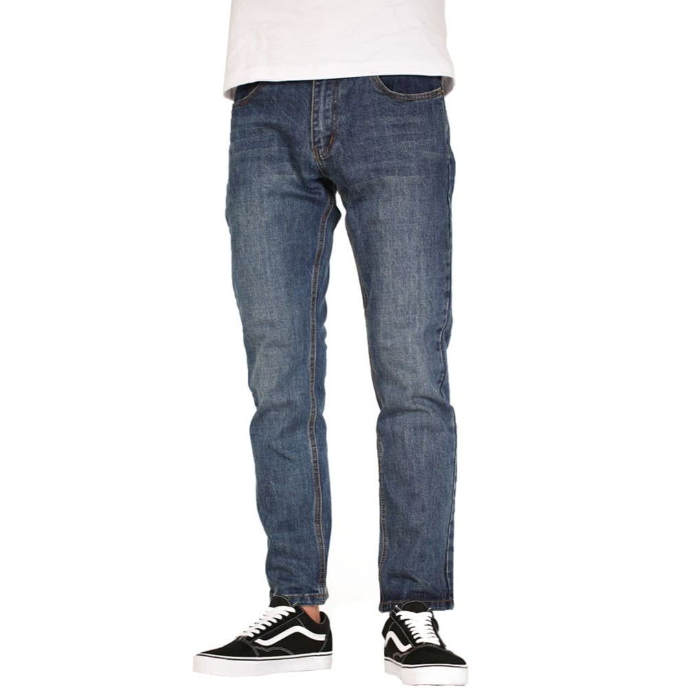 SLM - SLM Men's Skinny Jeans Washed Denim Color Skinny Jeans - Walmart ...