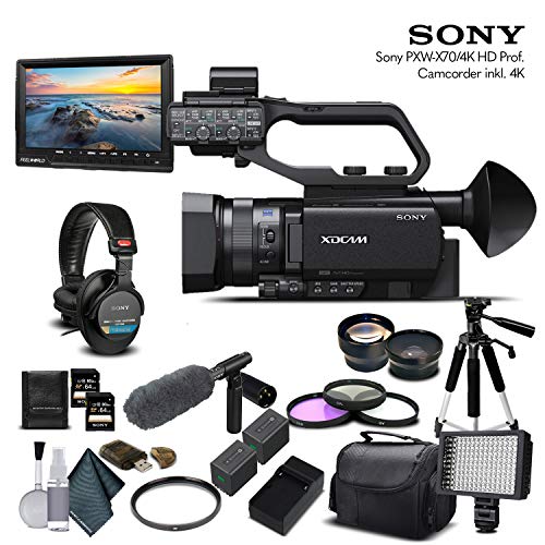 Sony Pxw X70 4k Professional Xdcam Camcorder Pxw X704k Starter Bundle 03 Walmart Com Walmart Com