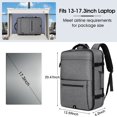 thumbnail image 3 of Travel Backpack for Men Women 17.3 Inch Laptop Backpack Large 40L Flight Approved Carry-On Backpack Waterproof Computer, 3 of 5