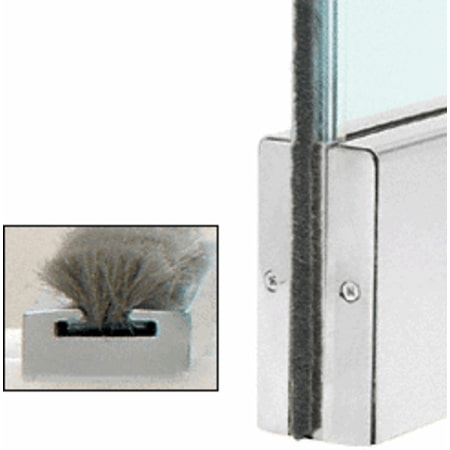 CRL Satin Anodized Weatherstrip Kit with Clear Polycarbonate Channel for 4" Square Rail