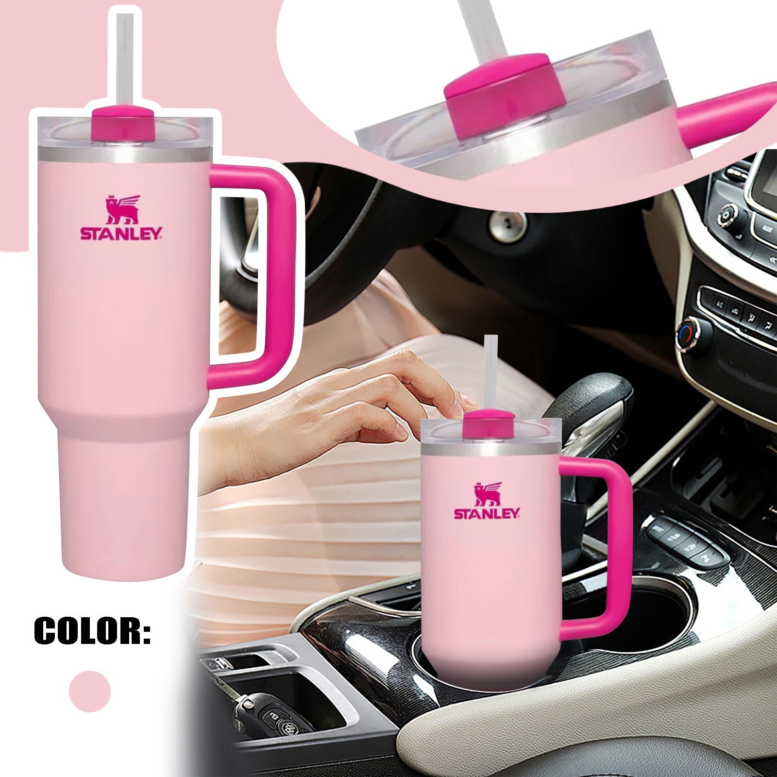 40ozTaza Térmica Stanley mismo estilo copa de aguaStraw Cup De Acero ...