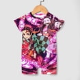 thumbnail image 3 of Demon Slayer Baby Romper Short Sleeve Bodysuits Soft Rompers Summer Clothes One-Piece Jumpsuits Outfits 12-18M, 3 of 7