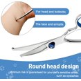 thumbnail image 2 of Tijeras Profesionales para Mascotas - Corte Curvo Azul, Ideal para Perros y Gatos  

Diseño ergonómico con agarre cómodo y seguro, perfecto para áreas sensibles como cara y orejas. Hojas de acero, 2 of 7