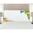 thumbnail image 1 of Hummingbirds Headboard, Tropical Flowers and Leaves Natural Foliage Vibrant Color Exotic Rainforest, Upholstered Decorative Metal Bed Headboard with Memory Foam, Full Size, Multicolor, by Ambesonne, 1 of 4