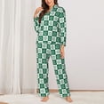 thumbnail image 2 of Sikiie Happy saint Patricks day Pajamas Set Long Sleeve Sleepwear Womens Button Down Nightwear Pj Sets-Medium, 2 of 7