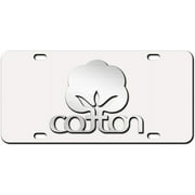 6" x 12" Novelty Docorative Cotton Farmer License Plate - 3D Mirror Graphic On 1/8 Thick Aluminum Composite License Plate