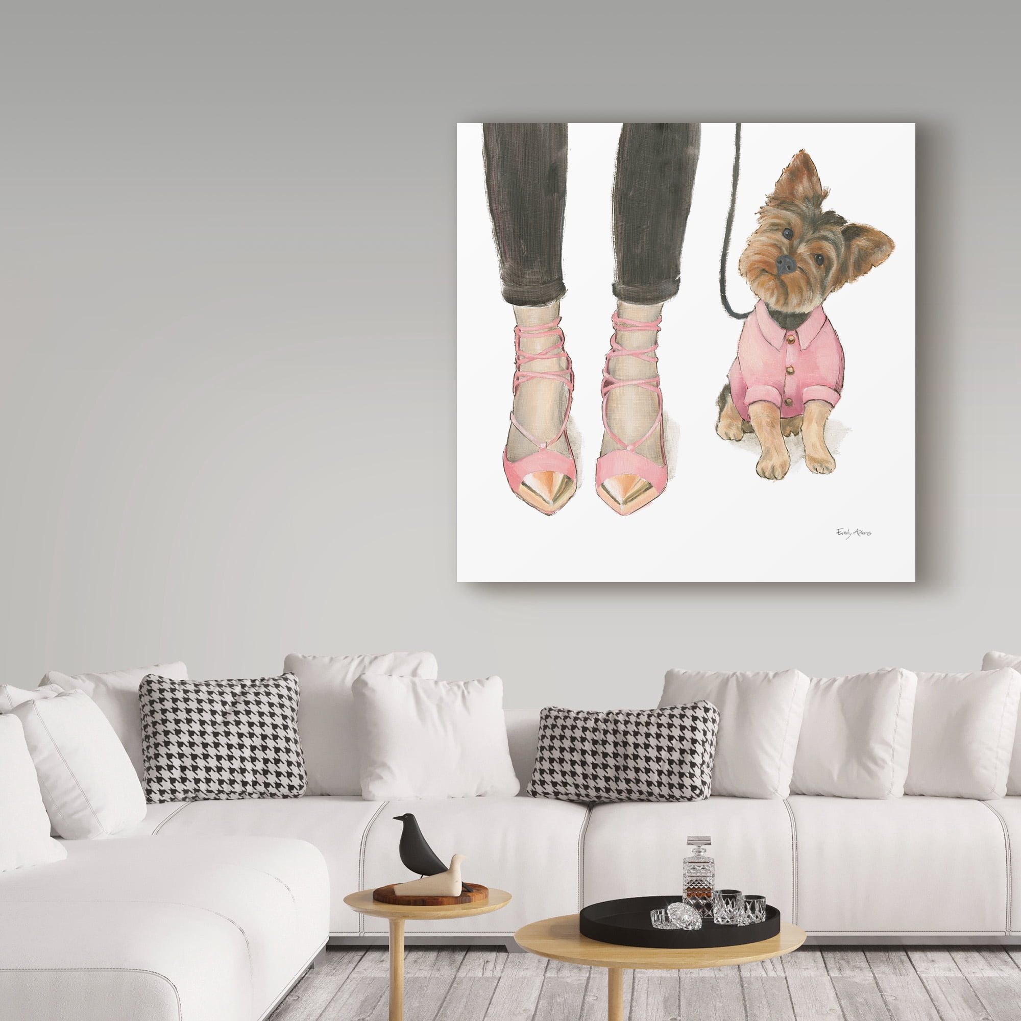 Trademark Fine Art 'Furry Fashion Friends III' Canvas Art by Emily Adams