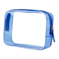 thumbnail image 3 of Bolsa de cosméticos transparente, organizador de cosméticos para artículos de aseo personal. Azul, 3 of 9