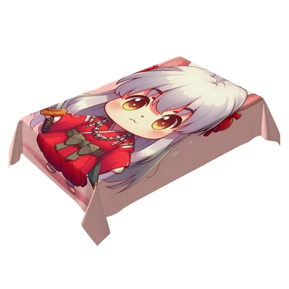 Inuyasha Themed Square Tablecloth 54 * 72 Inches Durable Stylish