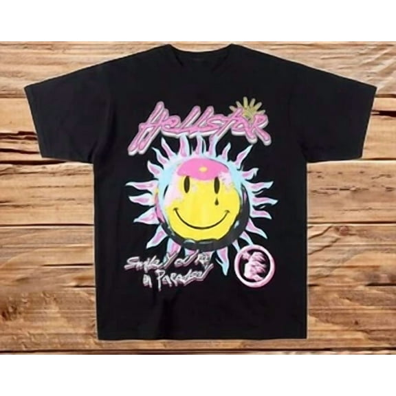 VINTAGE Hell star For The Sun T-Shirt Black Cotton